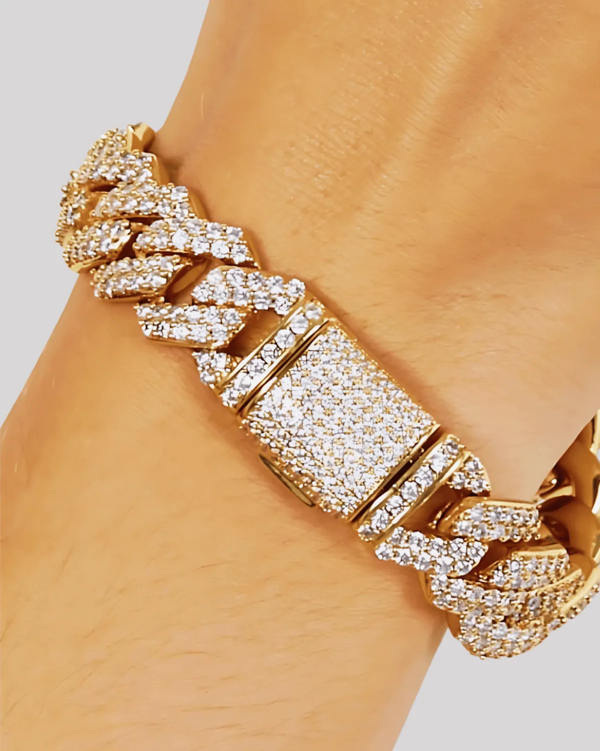 18K Diamond Gold Chain Bracelet - MASON CHUNKY CHAIN™ - On My Mind