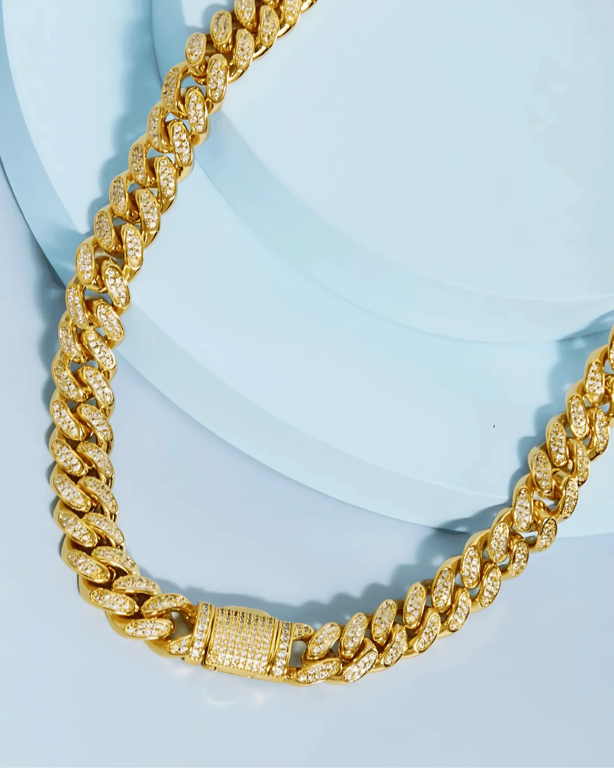 18K Diamond Gold Chain Necklace - MASON CHUNKY CHAIN™ - On My Mind