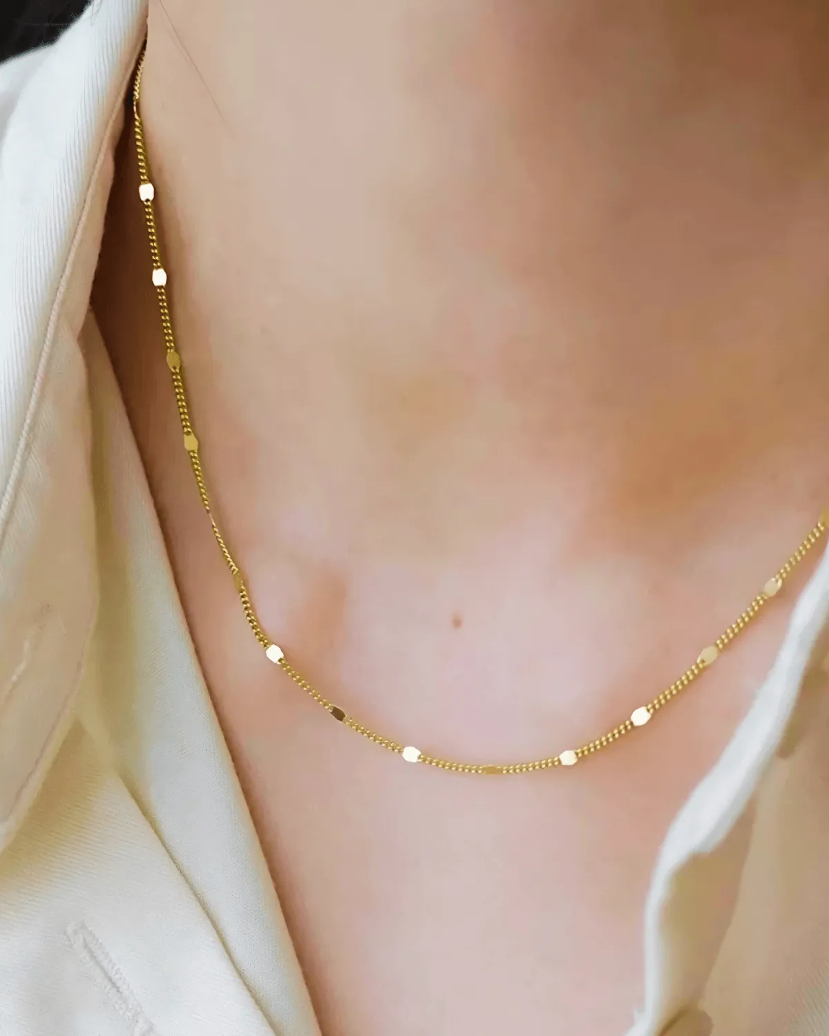 18K Gold Chain Necklace - Delicate