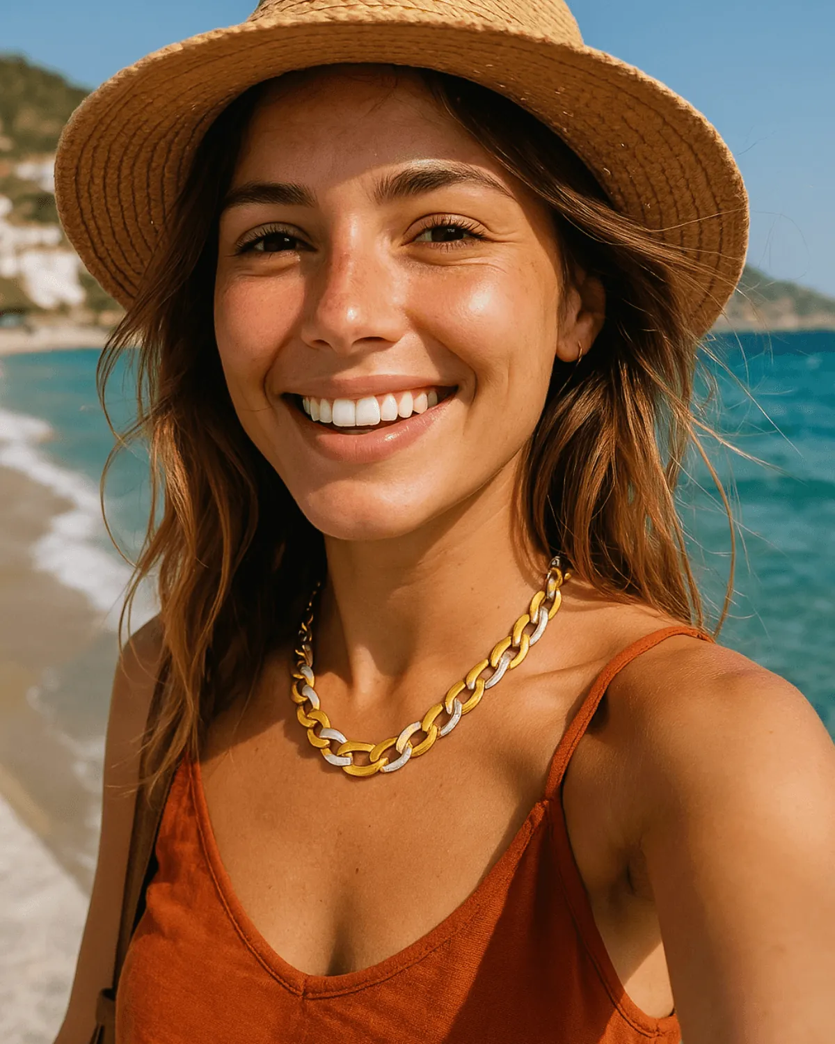 18K Gold Chunky Chain Necklace - MASON CHUNKY CHAIN™ Diamond