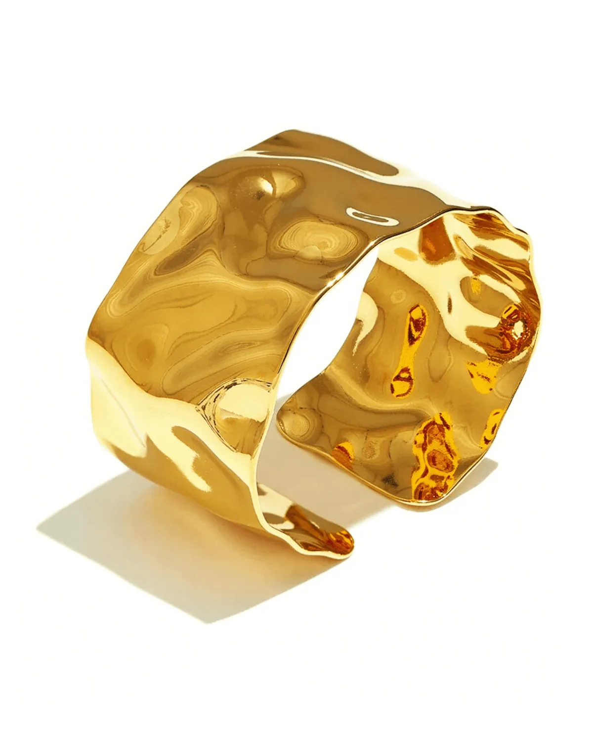 18K Gold Cuff Bracelet - Wide Gorgeous