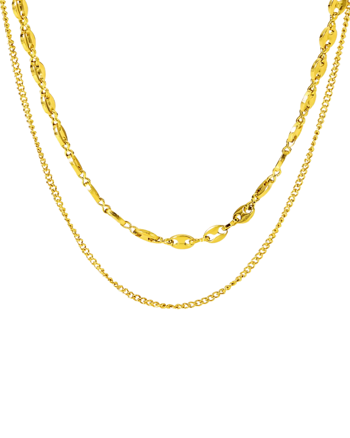 18K Gold Layered Chain Necklace - Dreaming of You