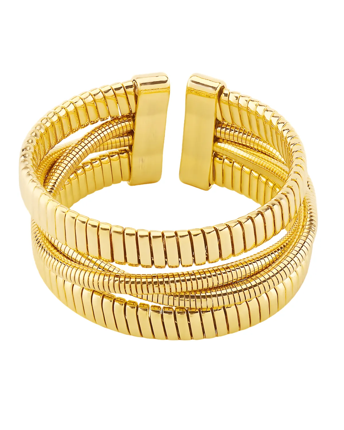 18K Gold Multi-Layered Cuff Bracelet - MASON CHUNKY CHAIN™