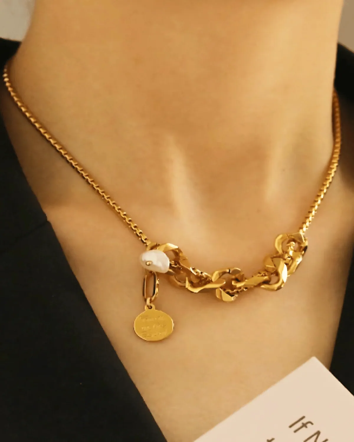 18K Gold Pendant Necklace - TRUST IN THE LORD