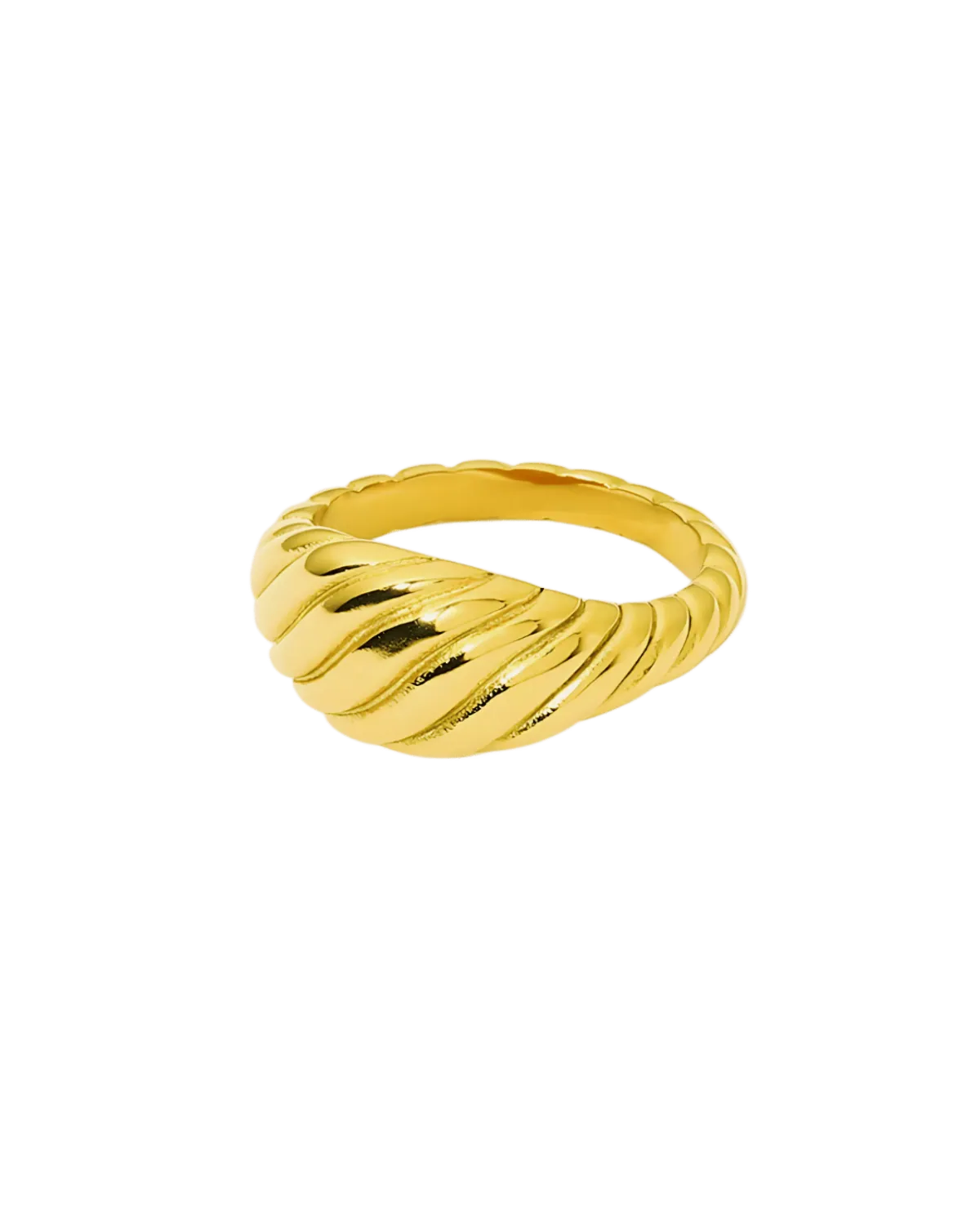 18K Gold Ring - Ribbed