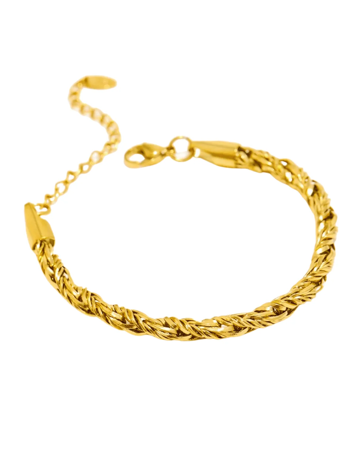 18K Gold Rope Chain Bracelet