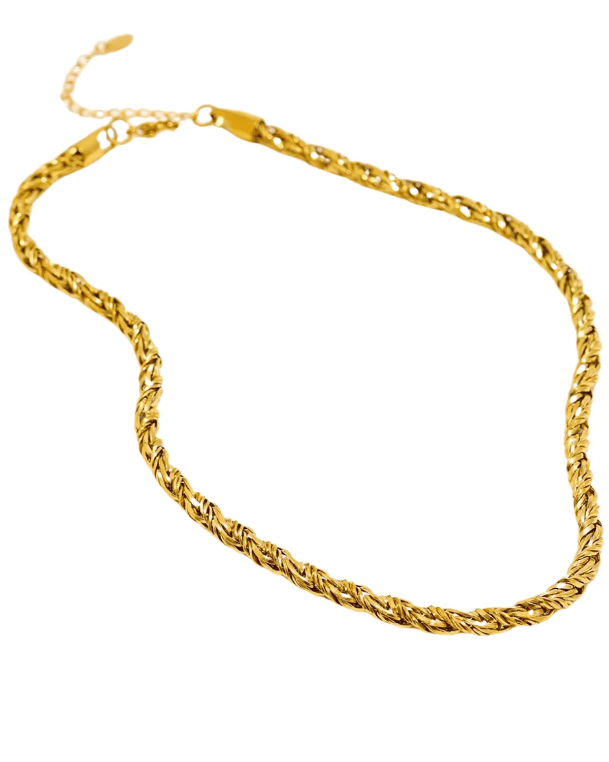 18K Gold Rope Chain Necklace