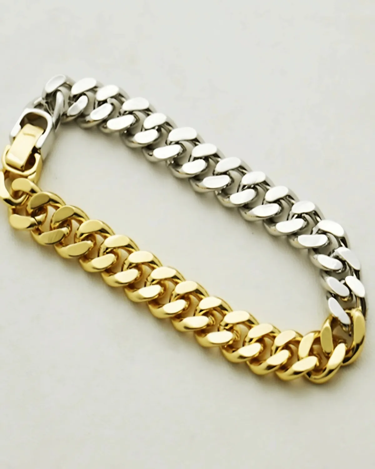 18K Gold Silver Chain Bracelet - MASON CHUNKY CHAIN™