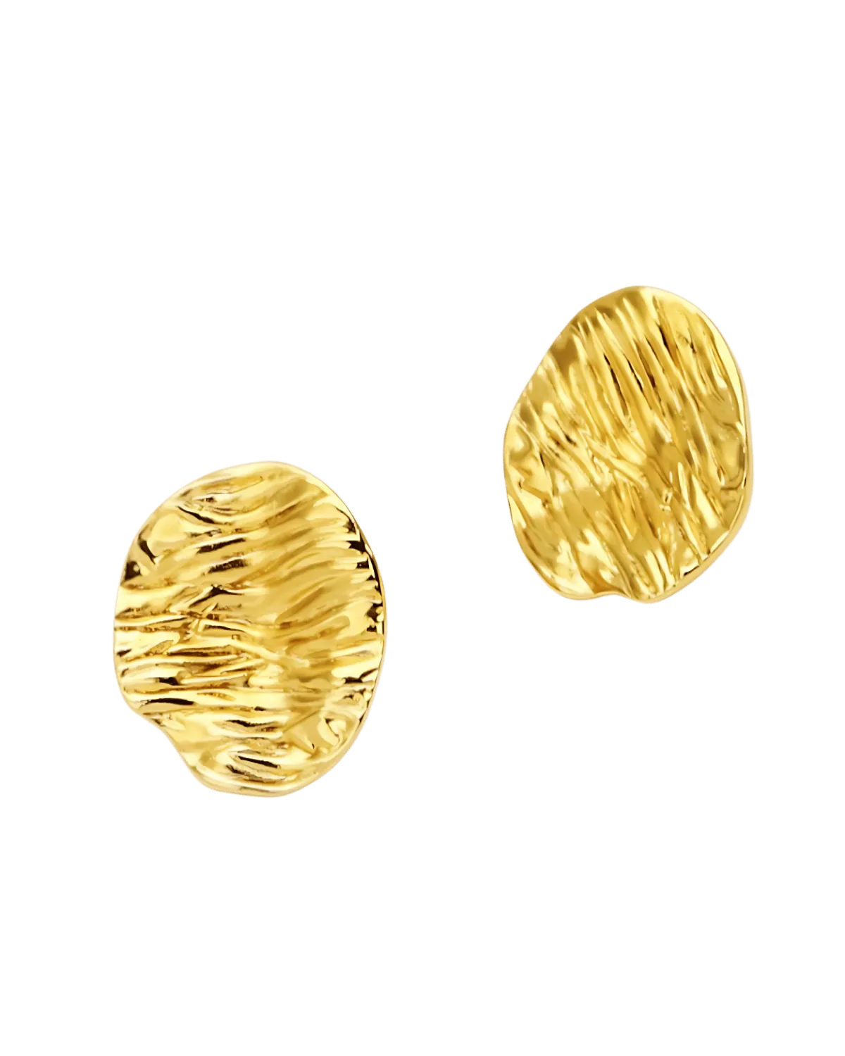 Mason & Madison Co. 18K Gold Stud Earrings - Textured