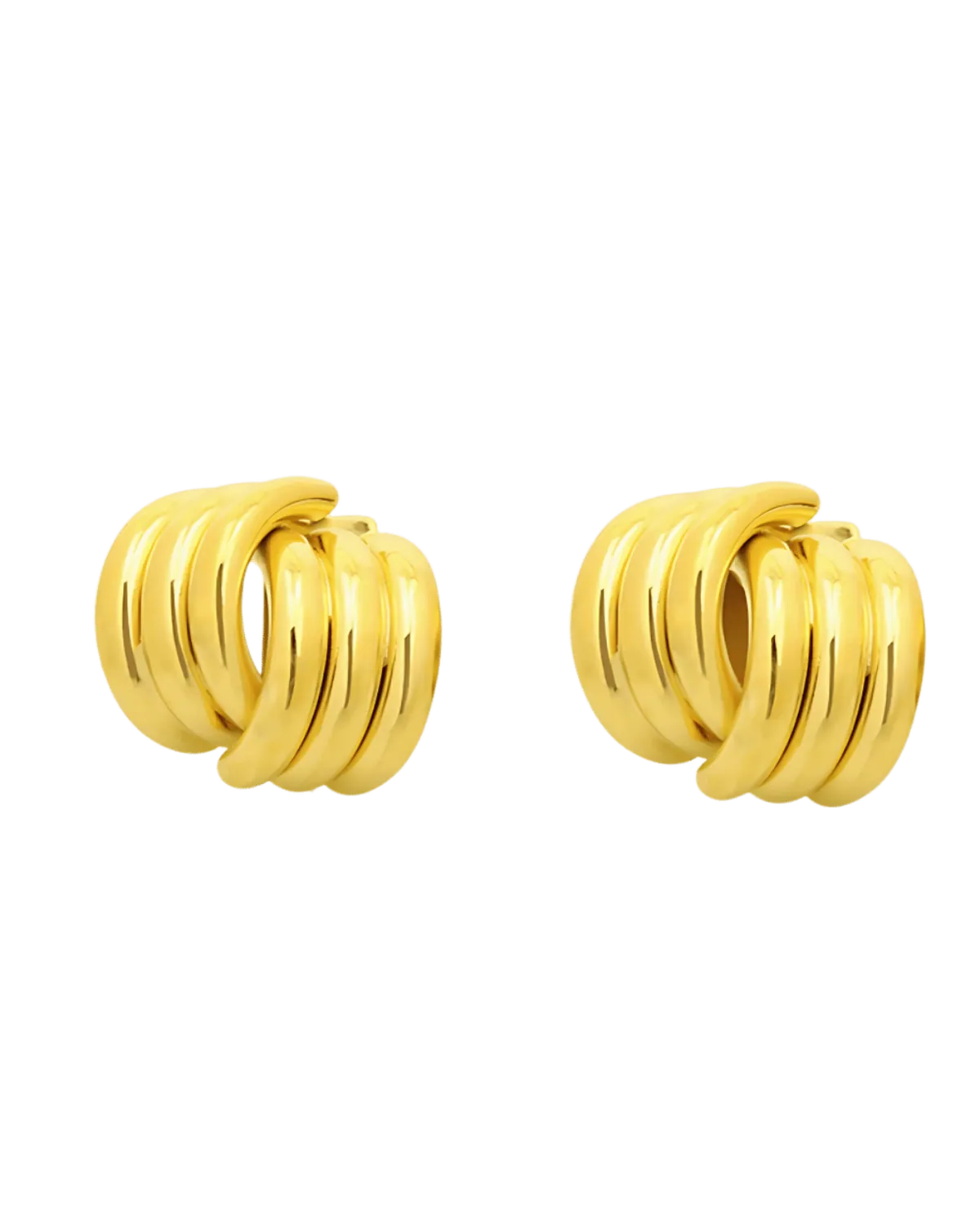 Mason & Madison Co. 18K Gold Stud Earrings with Line