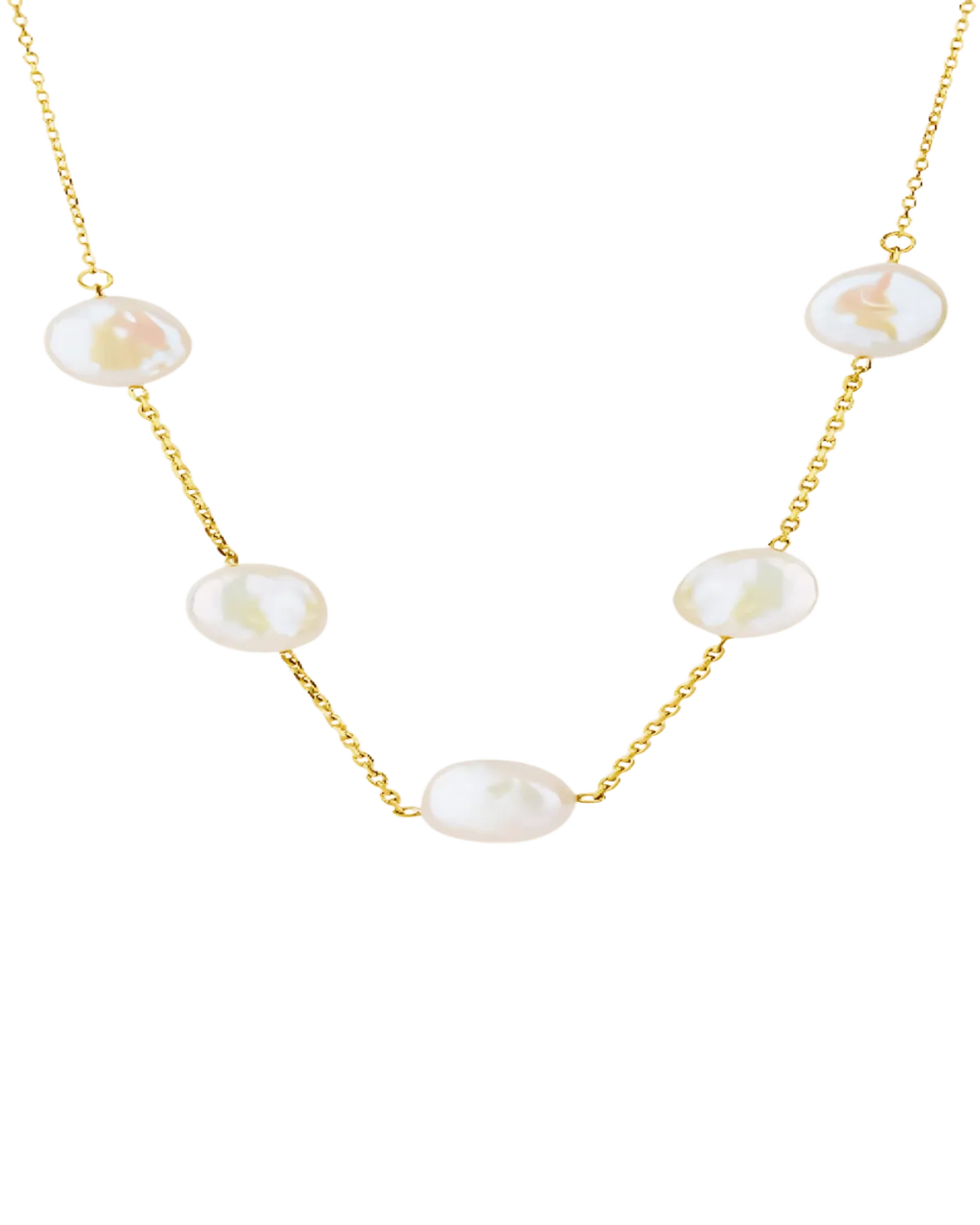 18K Pearl Chain Necklace