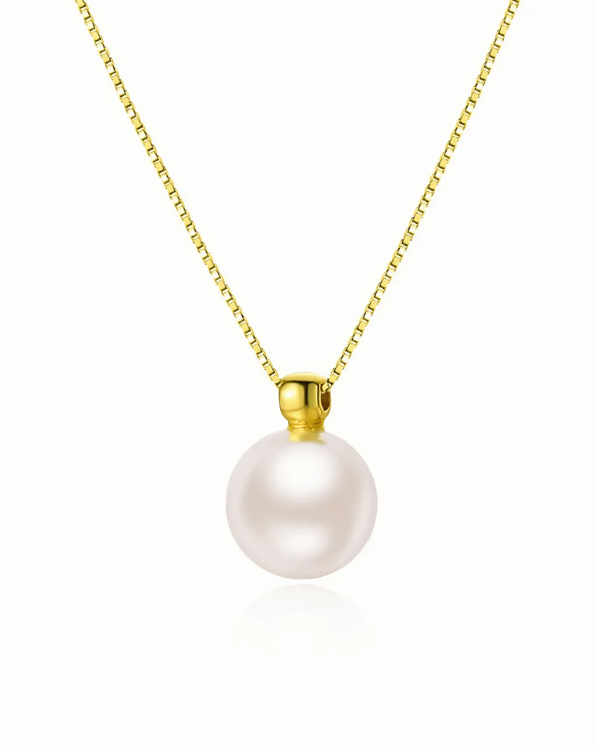 18K Pearl Pendant Gold Necklace