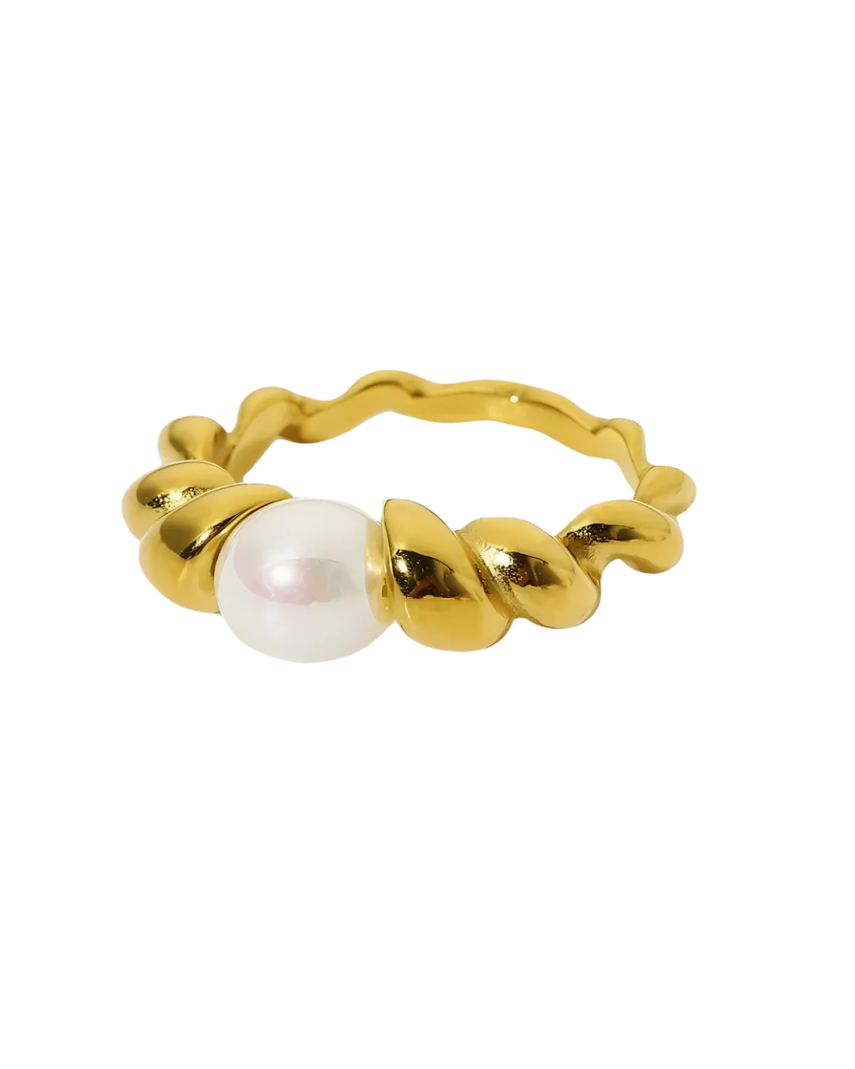 Mason & Madison Co. 18K Pearl Ring in Gold Rope