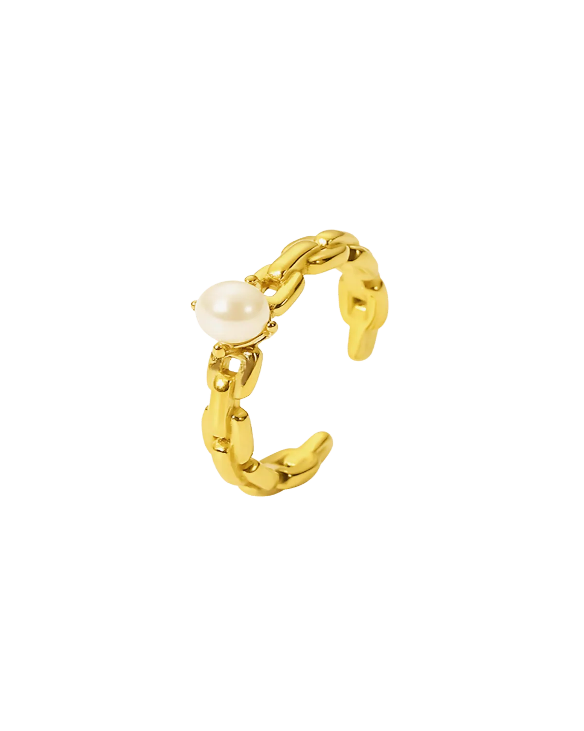 18K Pearl Ring - Link Open