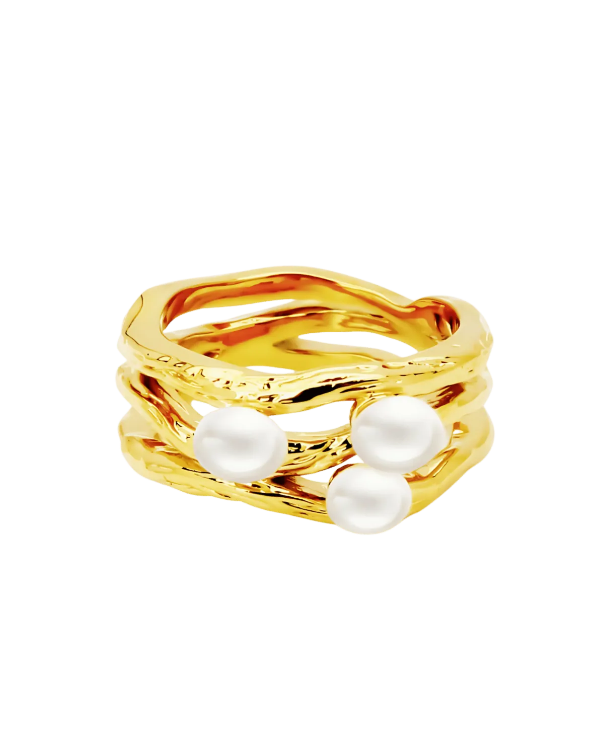 Mason & Madison Co. 18K Pearl Ring - Three