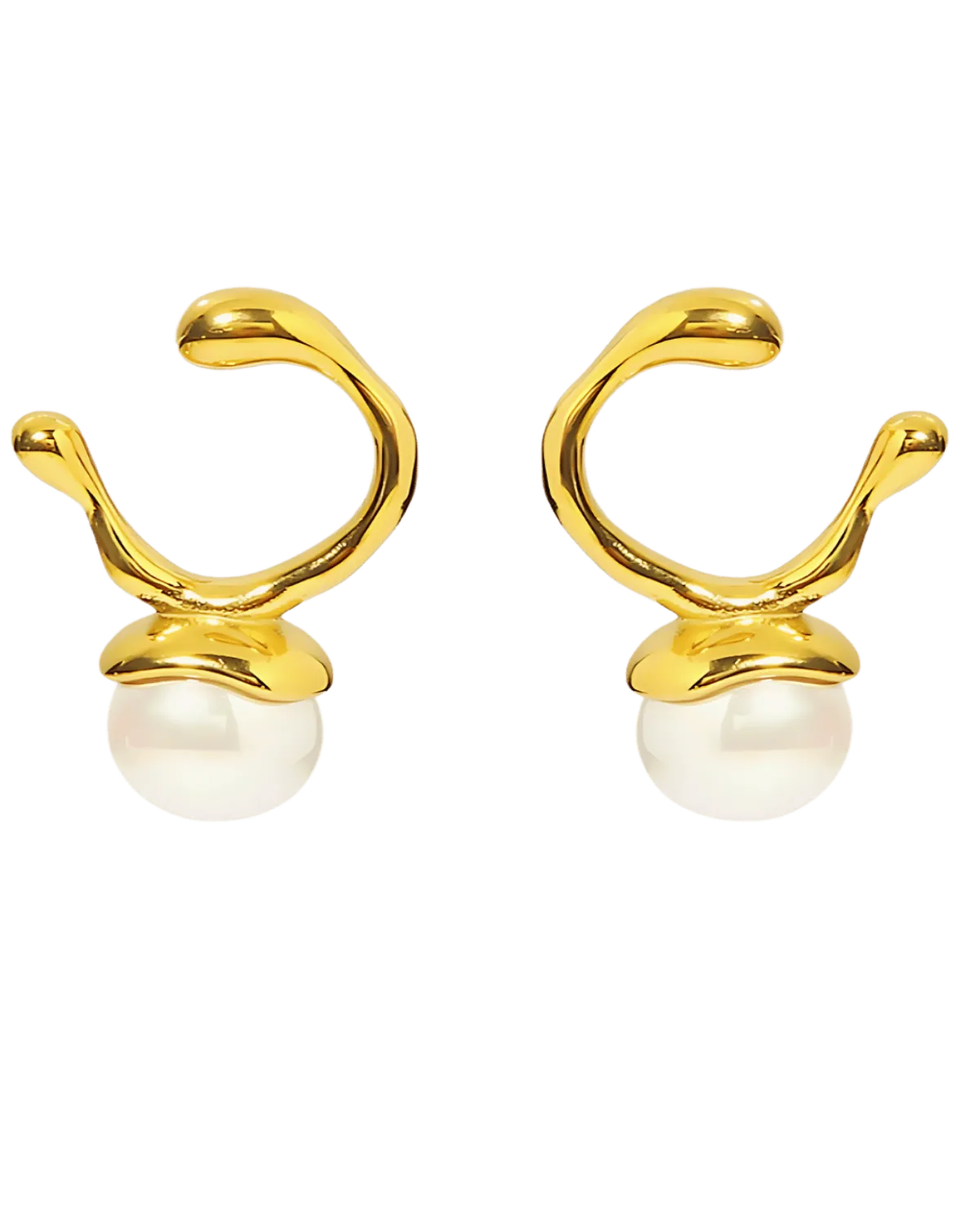 18K Pearl Stud Earrings - Always Fashion