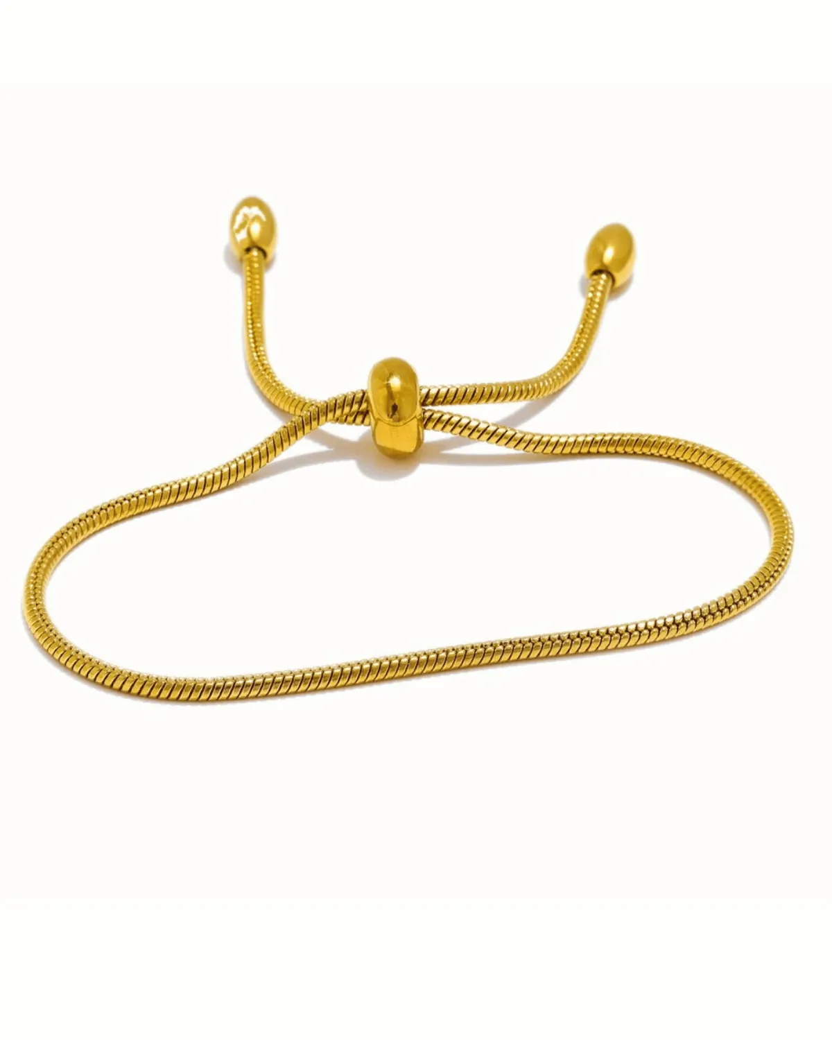 Adjustable 18K Gold Chain Bracelet