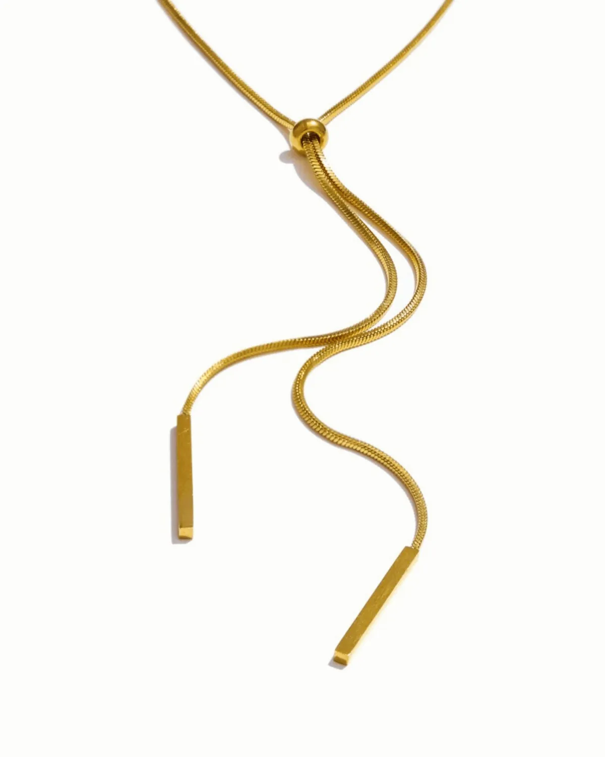 Adjustable 18K Gold Chain Necklace