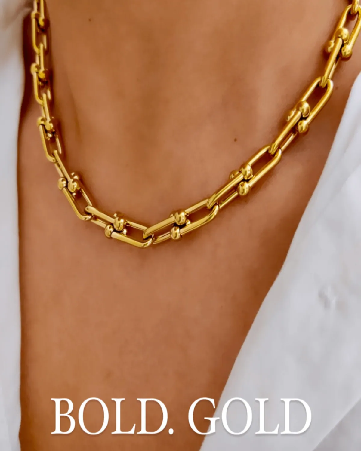 Best Trending 18K Gold Link Chain Necklace Gift on Sale for Women, Lady, Mother, Wife