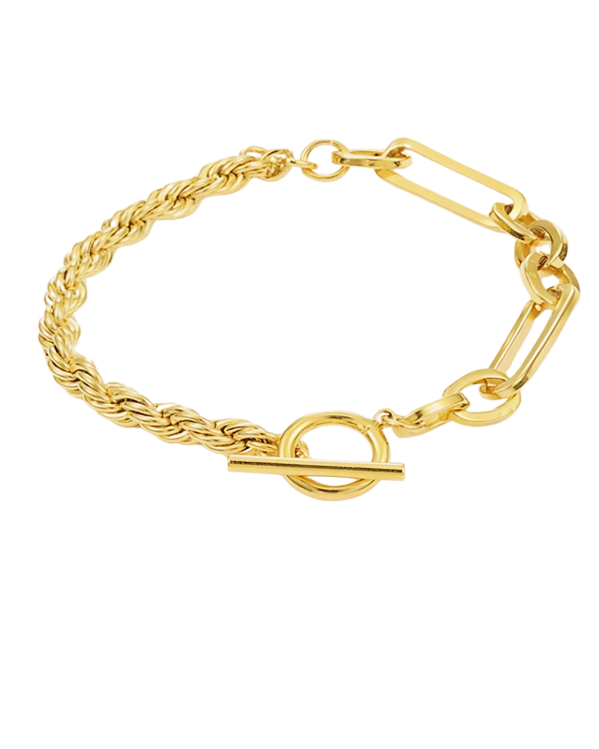 Best Trending 18K Gold Rope Link Chain Bracelet Gift on Sale for Women, Lady, Mother, Wife