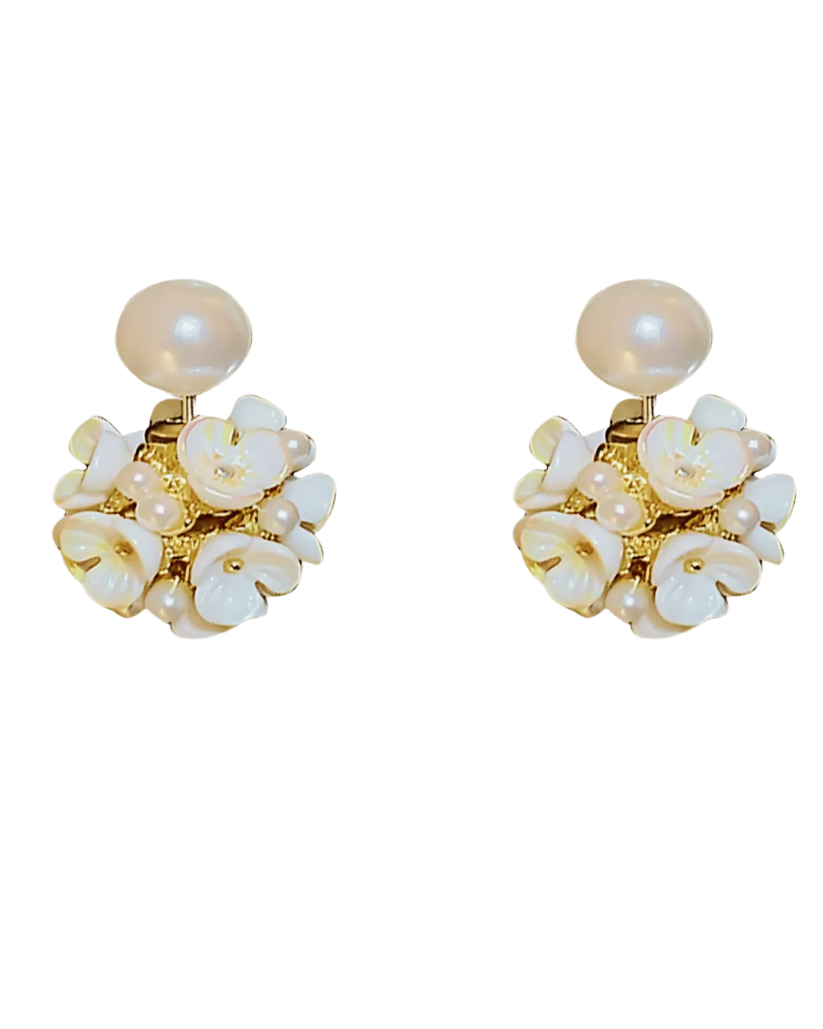 Best Trending 18K Pearl Stud Earrings Gift on Sale for Women, Lady, Mother, Wife