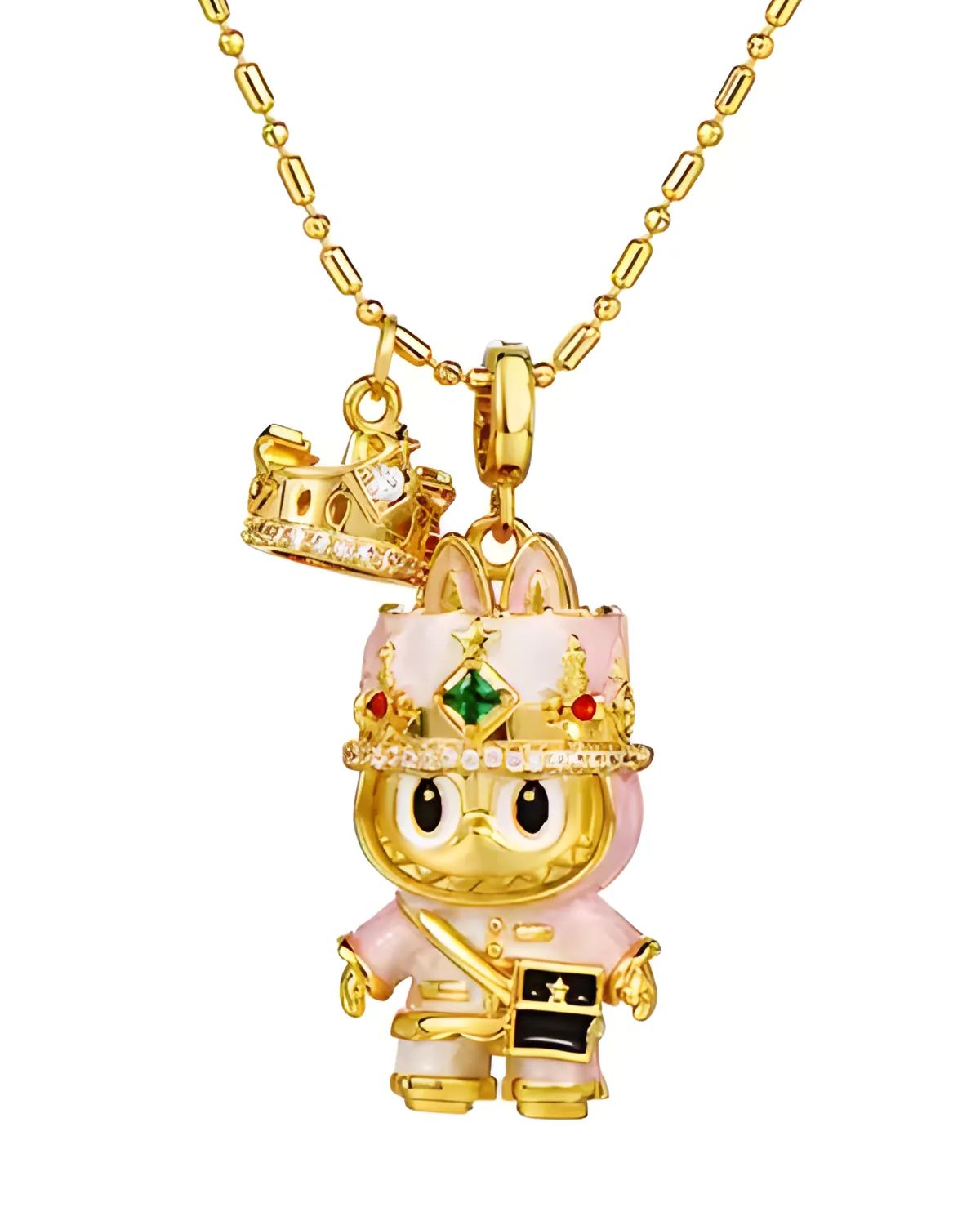 LABUBU - Premium 18K Diamond Gold Pendant Chain Necklace - Luxury Limited Edition