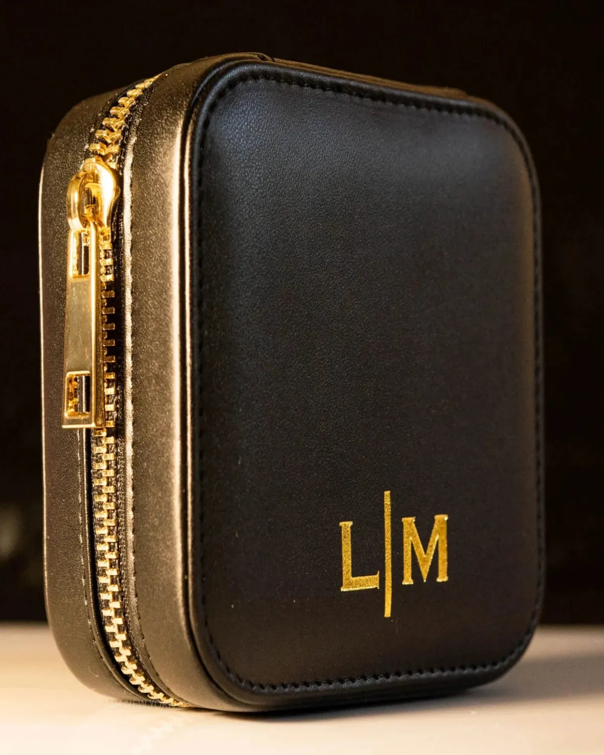 Leather Jewelry Case - Luxury Black