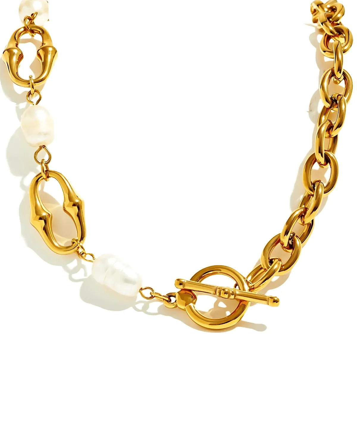 Pearl Silver Chain Necklace