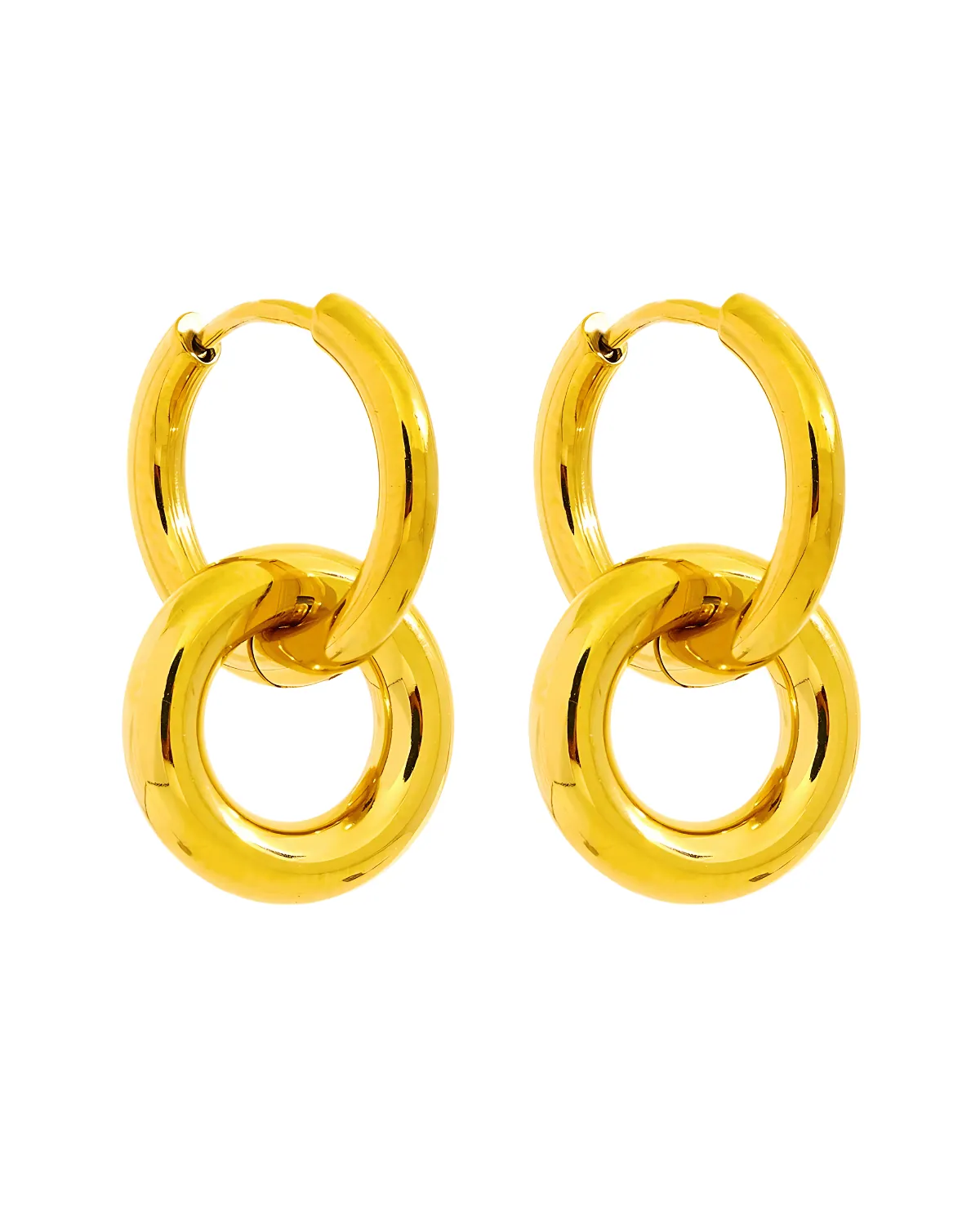 Mason & Madison Co. Silver Hoops Earrings - Double Circle