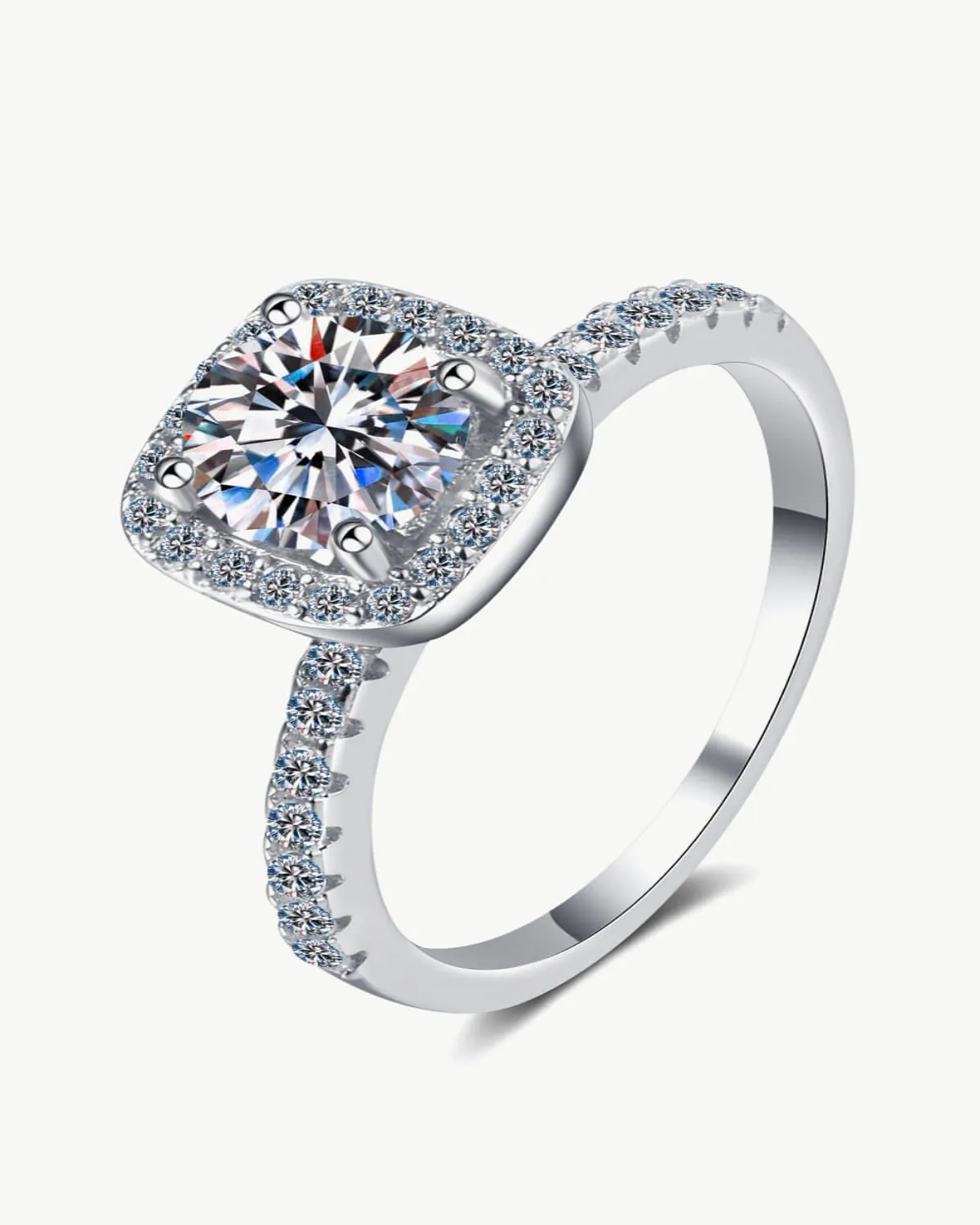 1 Carat Diamond Cushion Ring