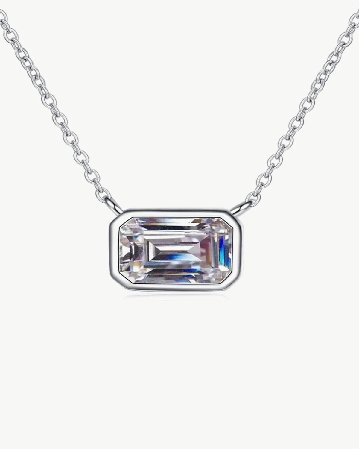 1 Carat Diamond Emerald Pendant Necklace - Beautiful Words