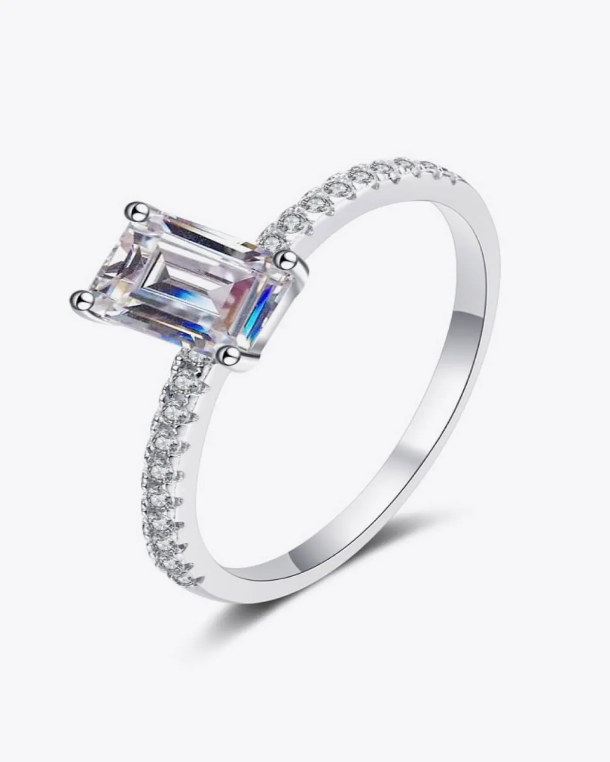 1 Carat Diamond Emerald Ring
