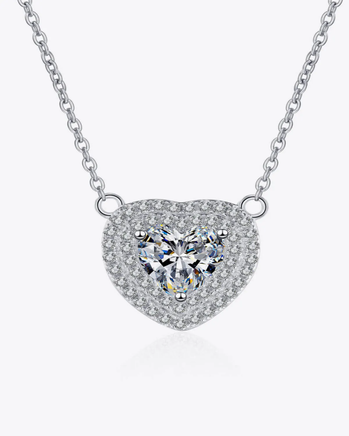 1 Carat Diamond Heart Pendant Necklace