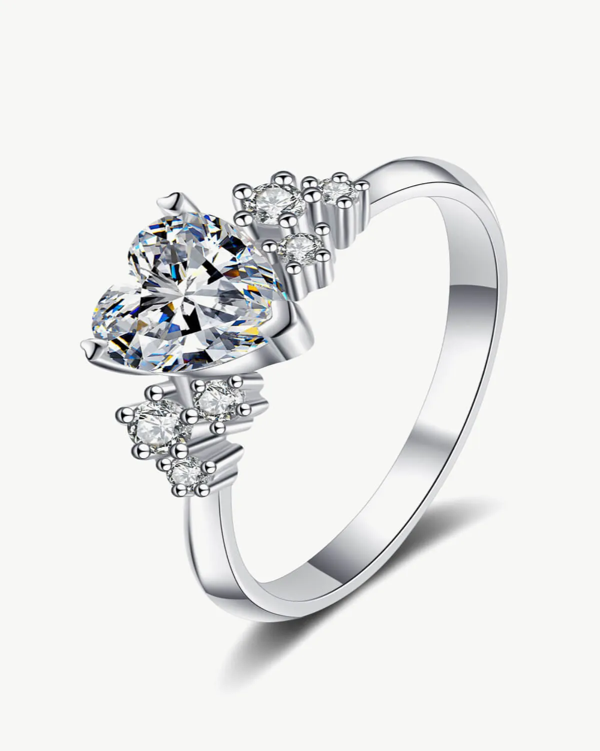 1 Carat Diamond Heart Ring