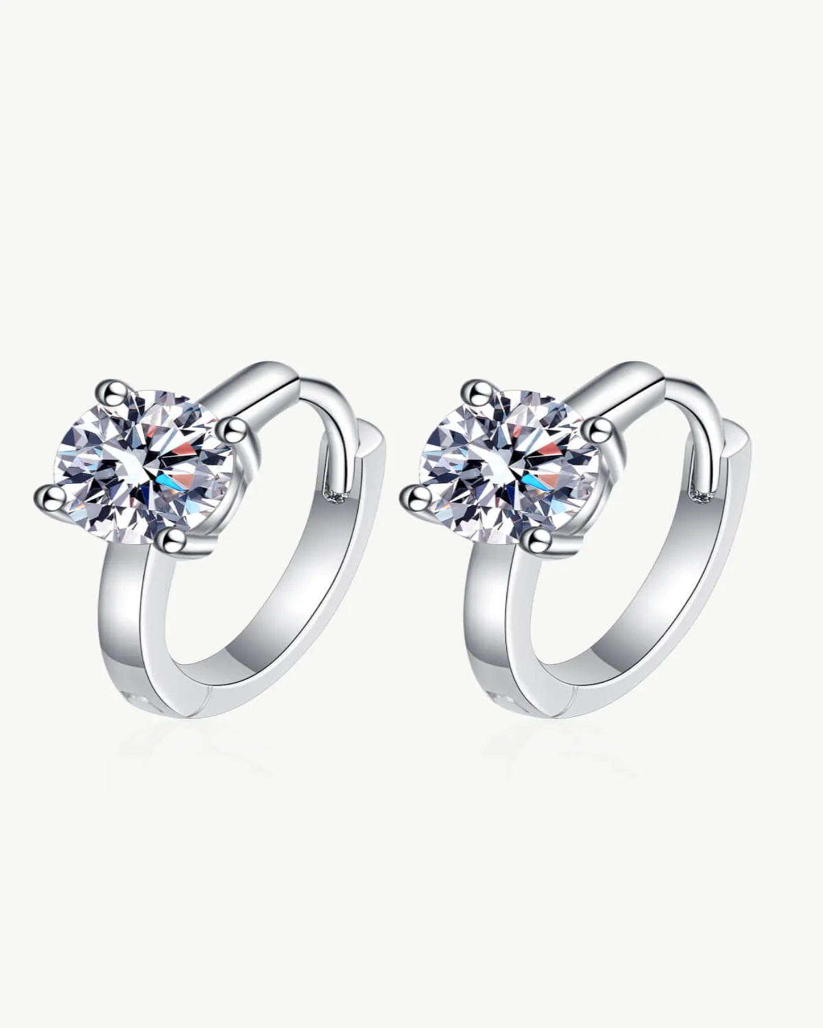 1 Carat Diamond Hoop Earrings