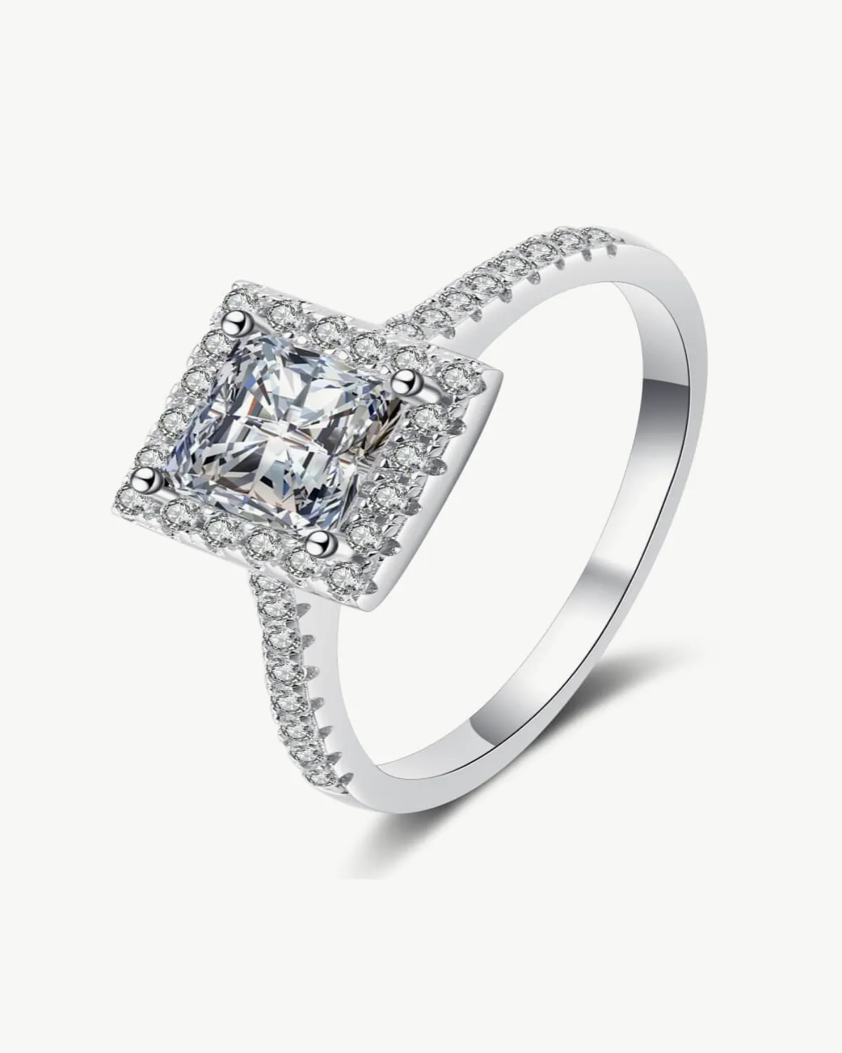 1 Carat Diamond Princess Ring
