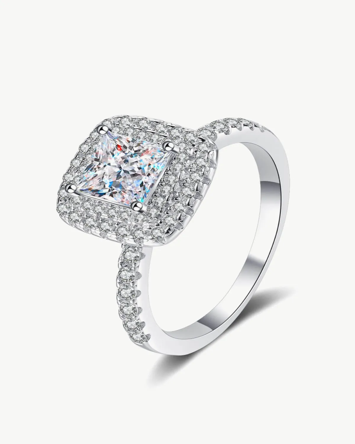 1 Carat Diamond Ring - Princess Halo