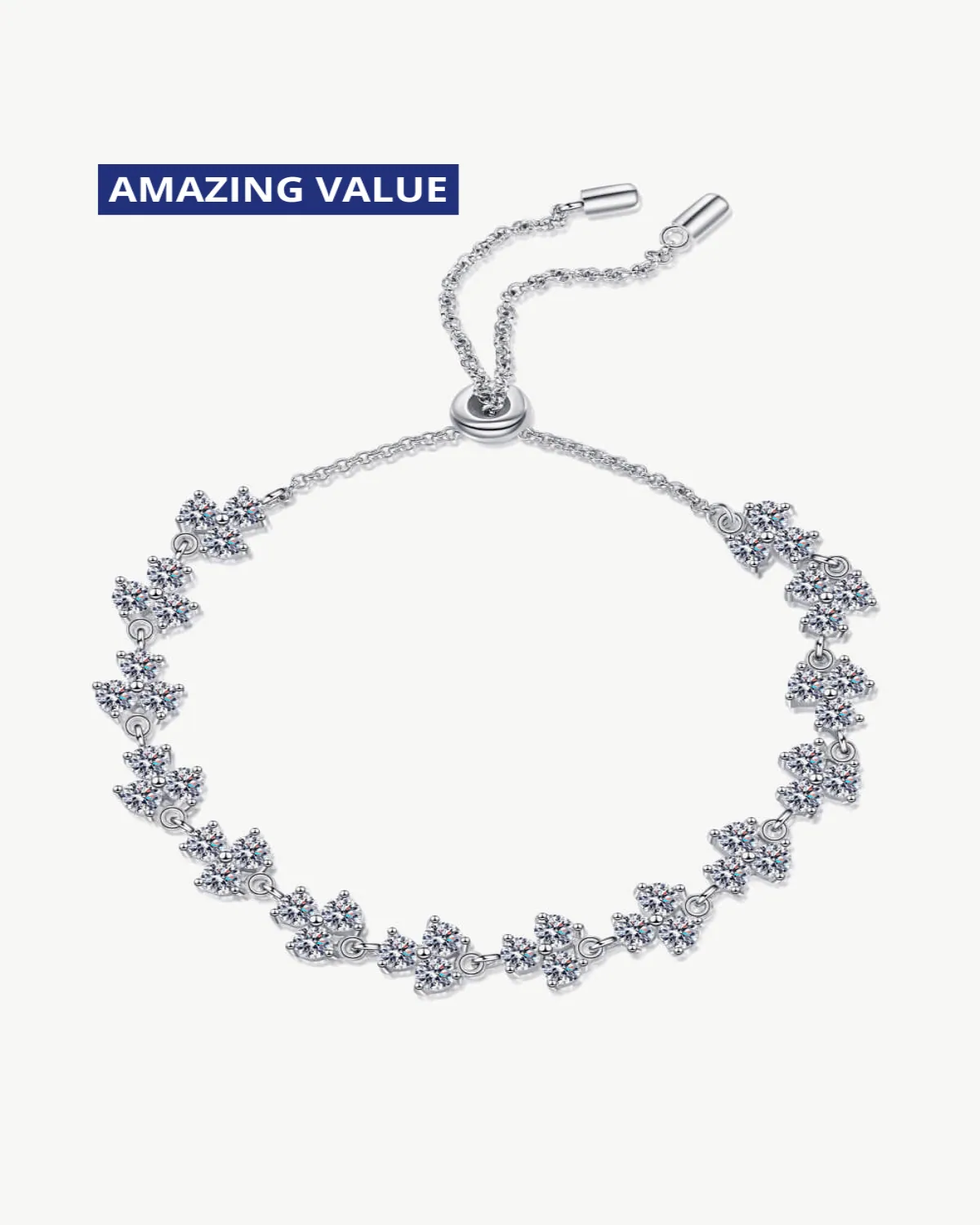 4.2 Carat Diamond Adjustable Chain Bracelet